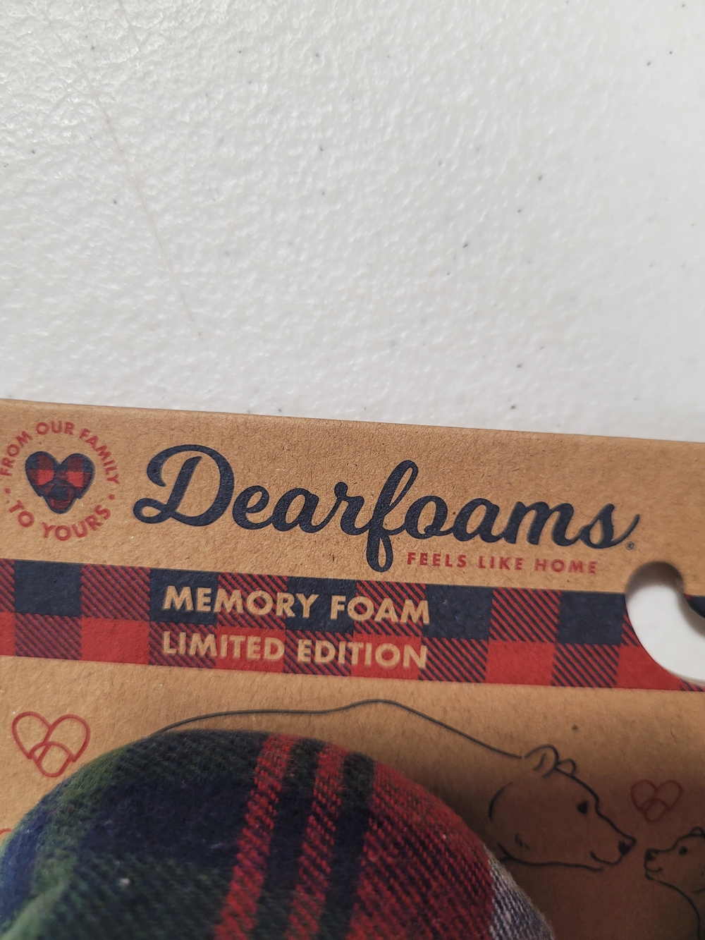 Dearfoams Baby Plaid Memory Foam Crib Shoes - Red/Navy - Picture 3 of 5